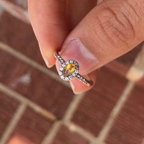 Sterling silver ring sapphire stone size 5 - Picture 4 of 8